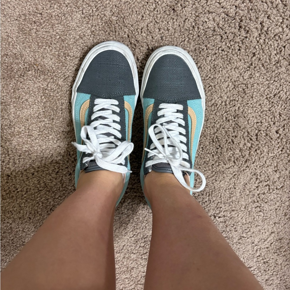 Vans Old Skool Blue and Gray Sneakers Classic Style
